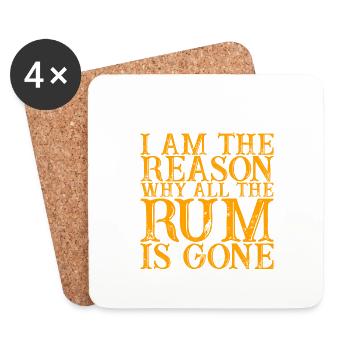 I Am The Reason Why All The Rum Is Gone 3 - Untersetzer (4er-Set) - Weiß - Vorne