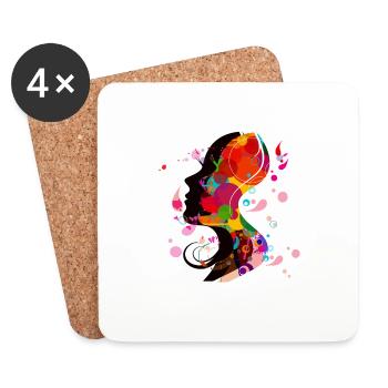 I am a woman - Coasters (set of 4) - white - Front
