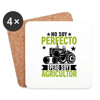Je Ne Suis Pas Parfait Mais Je Suis Un Agriculteur - Dessous de verre (lot de 4) - blanc - Devant