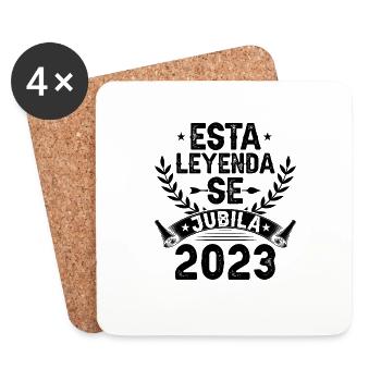 Cette Légende Prend Sa Retraite En 2023 - Dessous de verre (lot de 4) - blanc - Devant