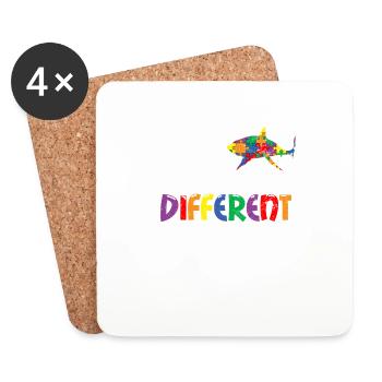 Its OK To Be Different Autism Supporter Autistic S - Coasters (set of 4) - white - Front