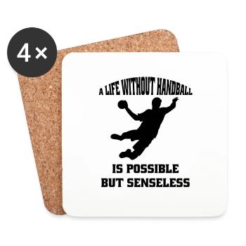 Handball club Handball handball players Handball players - Coasters (set of 4) - white - Front