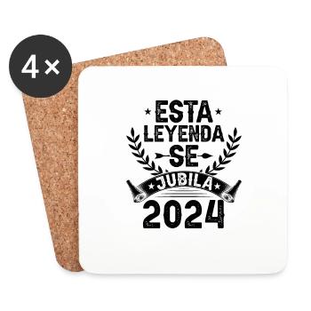 Cette Légende Prend Sa Retraite En 2024 - Dessous de verre (lot de 4) - blanc - Devant
