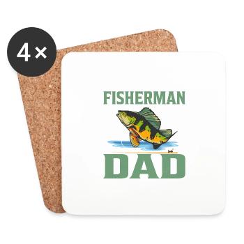 I Have Two Titles Fisherman And Dad Fishing Angle - Coasters (set of 4) - white - Front
