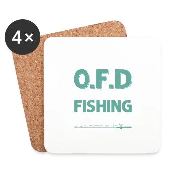 I Have O.F.D Obsessive Fishing Disorder Fisherman - Coasters (set of 4) - white - Front