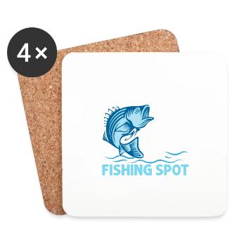 I Left My Fishing Spot To Be Here Angler Fisherma - Untersetzer (4er-Set) - Weiß - Vorne