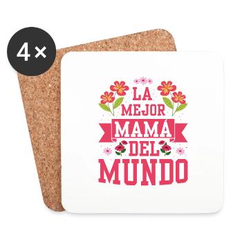 La Meilleure Maman Du Monde - Dessous de verre (lot de 4) - blanc - Devant
