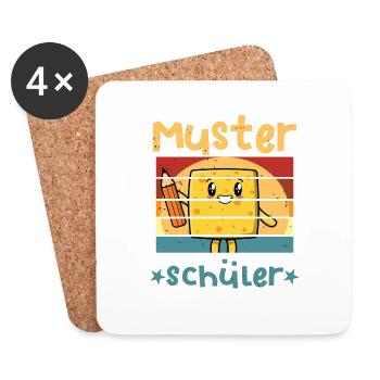 1. Klasse Kawaii Erste Klasse Schulbeginn T shirt - Untersetzer (4er-Set) - Weiß - Vorne