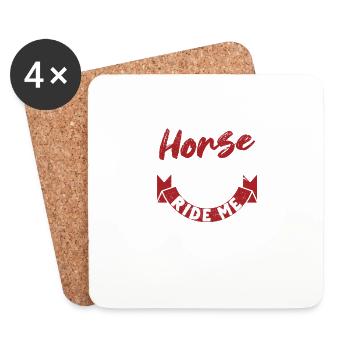 Save a Horse Ride Me Funny Cowboy Country Music - Coasters (set of 4) - white - Front