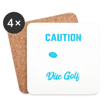 La prudence peut parler spontanément de disc golf fun - Dessous de verre (lot de 4) - blanc - Devant