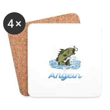 Mir reicht's ich geh Angeln Fischer Angler - Untersetzer (4er-Set) - Weiß - Vorne