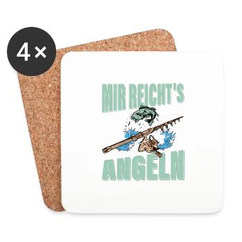 Mir reicht's ich geh Angeln Angler Fischer - Untersetzer (4er-Set) - Weiß - Vorne
