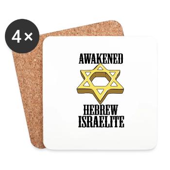 Awakened Hebrew Israelite Israel Jewish Israeli - Coasters (set of 4) - white - Front
