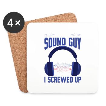 Chez The Sound Guy, personne ne le sait jusqu’à ce que je me plante.3 - Dessous de verre (lot de 4) - blanc - Devant