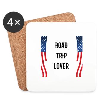 USA Roadtrip US Tour - Untersetzer (4er-Set) - Weiß - Vorne