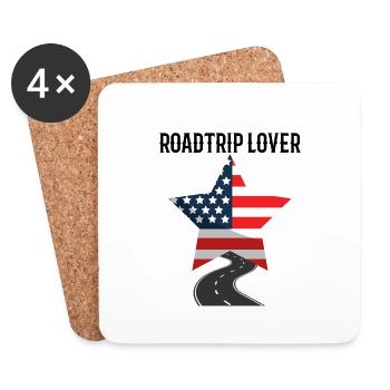 USA Roadtrip US Tour - Untersetzer (4er-Set) - Weiß - Vorne