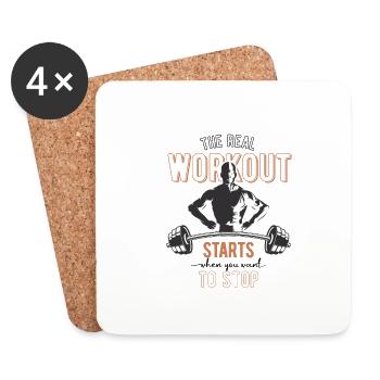 Bodybuilding is my passion - Coasters (set of 4) - white - Front