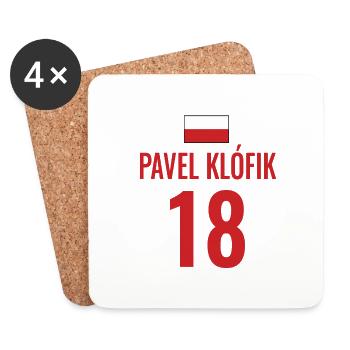 Fußball Sauf Trikot Polen Mallorca Party Gruppen - Untersetzer (4er-Set) - Weiß - Vorne