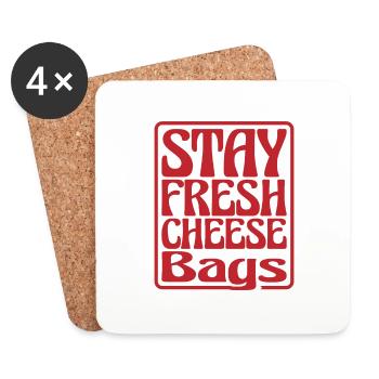 Sacs de fromage frais Stay 19 - Dessous de verre (lot de 4) - blanc - Devant