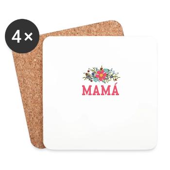 Certifiée Meilleure Maman du Monde - Dessous de verre (lot de 4) - blanc - Devant