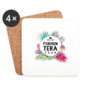 Formentera Tour Bunt - Untersetzer (4er-Set) - Weiß - Vorne