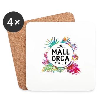 Mallorca Tour Colorful - Coasters (set of 4) - white - Front