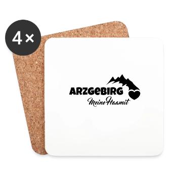 Arzgebirg meine Haamit - Untersetzer (4er-Set) - Weiß - Vorne