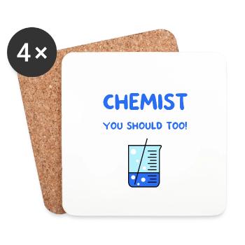 I Am A Chemist, If I Run, You Should Too! 4 - Untersetzer (4er-Set) - Weiß - Vorne