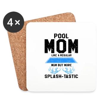 Bademeister Designs für Pooltechniker - Untersetzer (4er-Set) - Weiß - Vorne