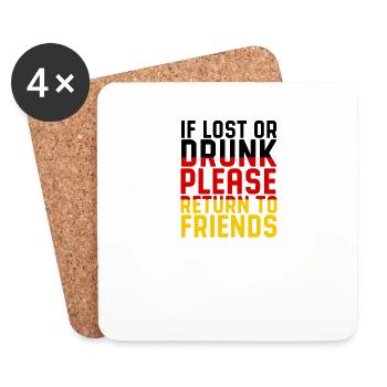 Please return to Friends Beer Fest - Coasters (set of 4) - white - Front