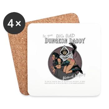 Big Bad Dungeon Daddy - Dessous de verre (lot de 4) - blanc - Devant