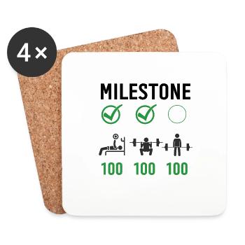 Gym Deadlifts Workout love - ma déroute de fitness de passe-temps - Dessous de verre (lot de 4) - blanc - Devant