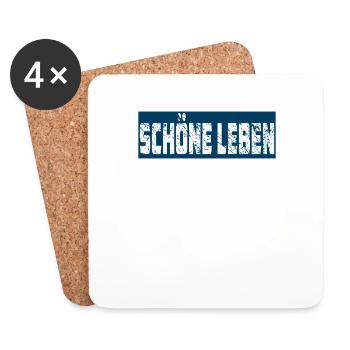 SCHÖNE LEBEN - Untersetzer (4er-Set) - Weiß - Vorne