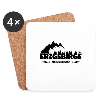 Erzgebirge ist meine Heimat - Untersetzer (4er-Set) - Weiß - Vorne