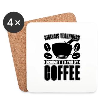Dialysis Technician Nephrology Coffee Gift Idea - Coasters (set of 4) - white - Front
