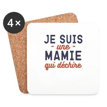 Annonce De Grossesse Pour Mamie - Dessous de verre (lot de 4) - blanc - Devant