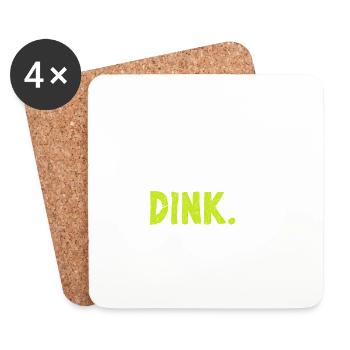 Eat Sleep Dink Repeat Funny Pickleball Pun Pickleb - Coasters (set of 4) - white - Front