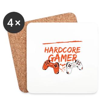 H Is For Hardcore Gamer Halloween Video Games - Untersetzer (4er-Set) - Weiß - Vorne
