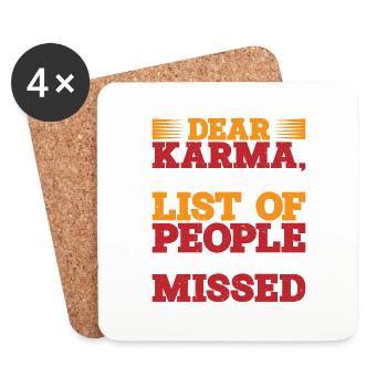 Dear Karma, I Have A List Of People - Untersetzer (4er-Set) - Weiß - Vorne