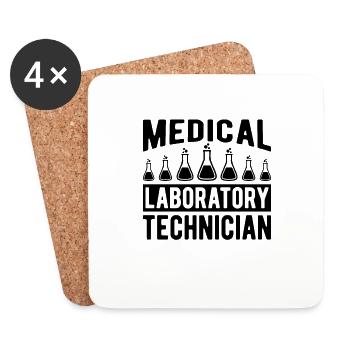 Technicien de laboratoire de chimie Science Idée cadeau - Dessous de verre (lot de 4) - blanc - Devant