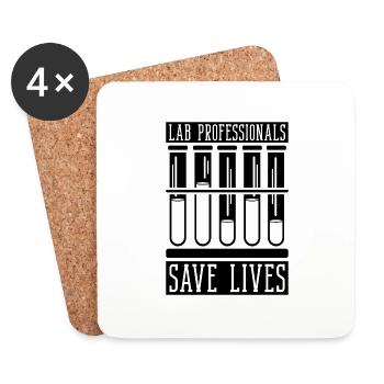 Laboratory Technician Science Lab Tech Gift Idea - Coasters (set of 4) - white - Front