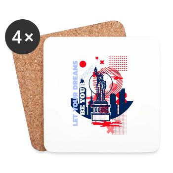American Dream - Untersetzer (4er-Set) - Weiß - Vorne