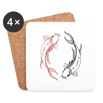 Koy Yin & Yang - Coasters (set of 4) - white - Front