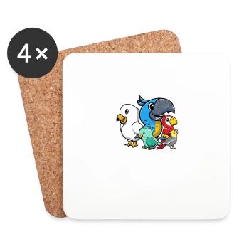I Was Told There Would Be Birds Bird Lovers Funny - Coasters (set of 4) - white - Front