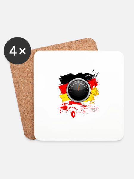 Autobahn Tempolimit Freie Fahrt Für Freie Bürger! - Untersetzer (4er-Set) - Weiß