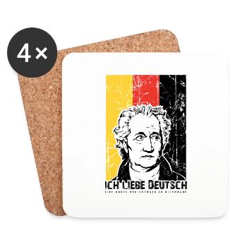 Ich Liebe Deutsch (Voyager en Allemagne) - Untersetzer (4er-Set) - Weiß - Vorne