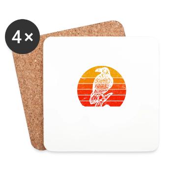 My Bird Thinks I'm Cool Bird Lovers Funny Bird Lov - Coasters (set of 4) - white - Front