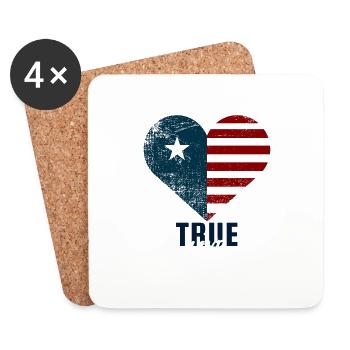 True american Love - Coasters (set of 4) - white - Front