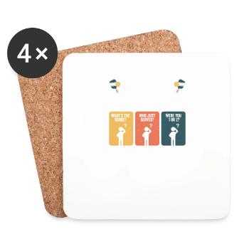Playing Pickleball Improves Memory Dink Player Pun - Coasters (set of 4) - white - Front