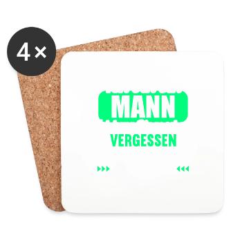 Ich bin Mann Dinge vergessen während Frau spricht - Untersetzer (4er-Set) - Weiß - Vorne